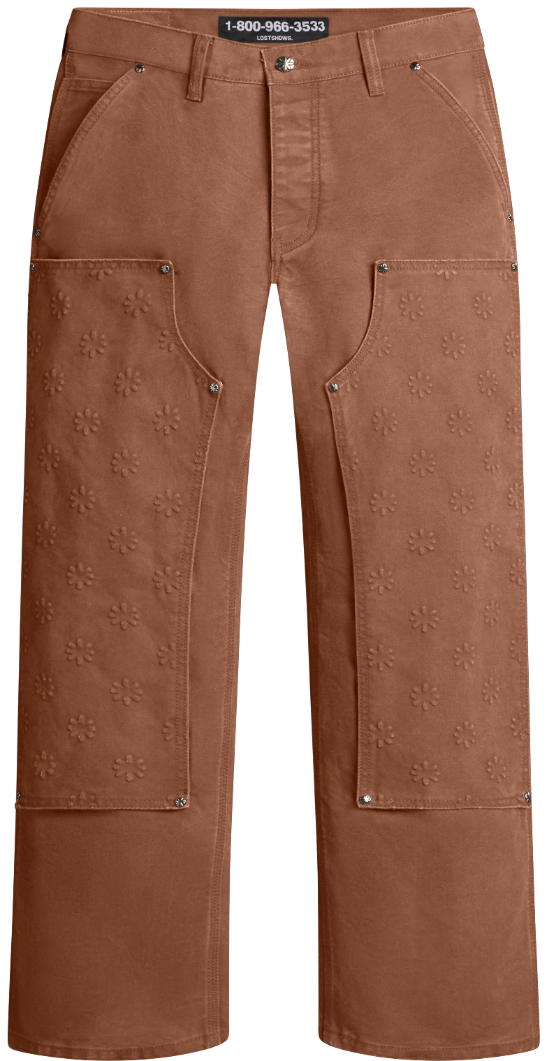 LOSTSHDWS DETACHED DOUBLE KNEE PANT (CORK)