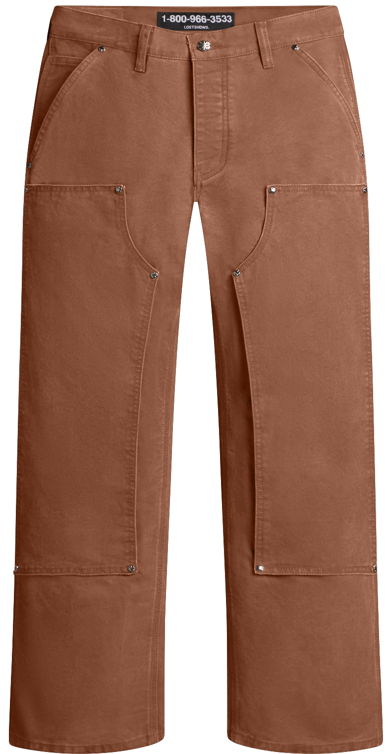 LOSTSHDWS DETACHED DOUBLE KNEE PANT (CORK)