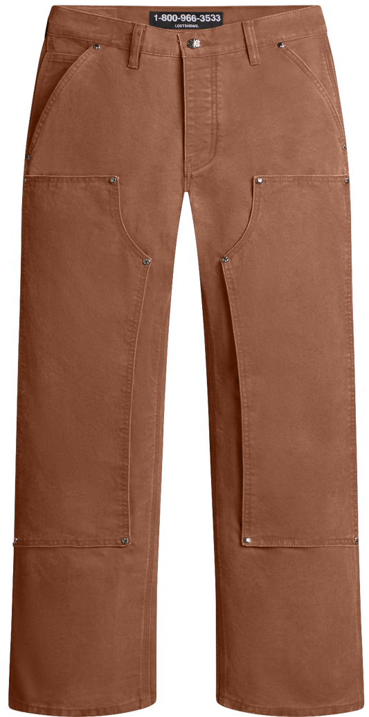 LOSTSHDWS DETACHED DOUBLE KNEE PANT (CORK)