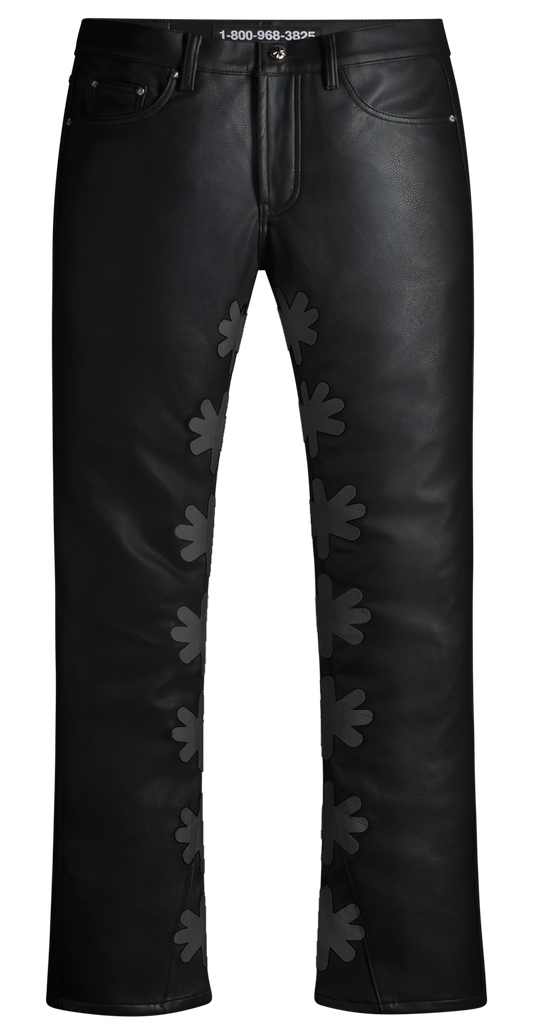 LEATHER LOSTSHDWS SUN LOGO (BLACK)