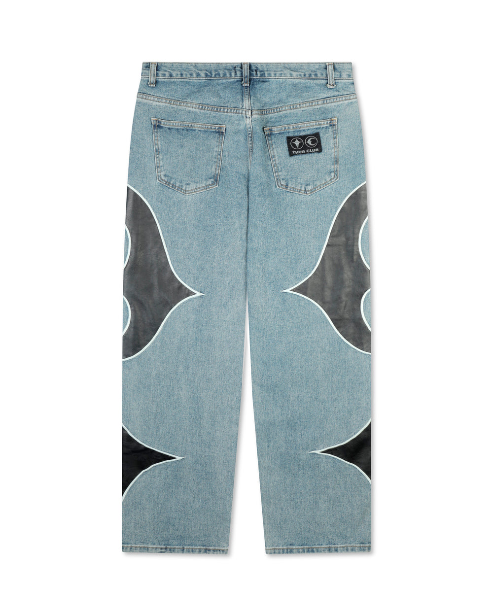 Thug Club TC Leather Washing Denim Pants Blue/Black