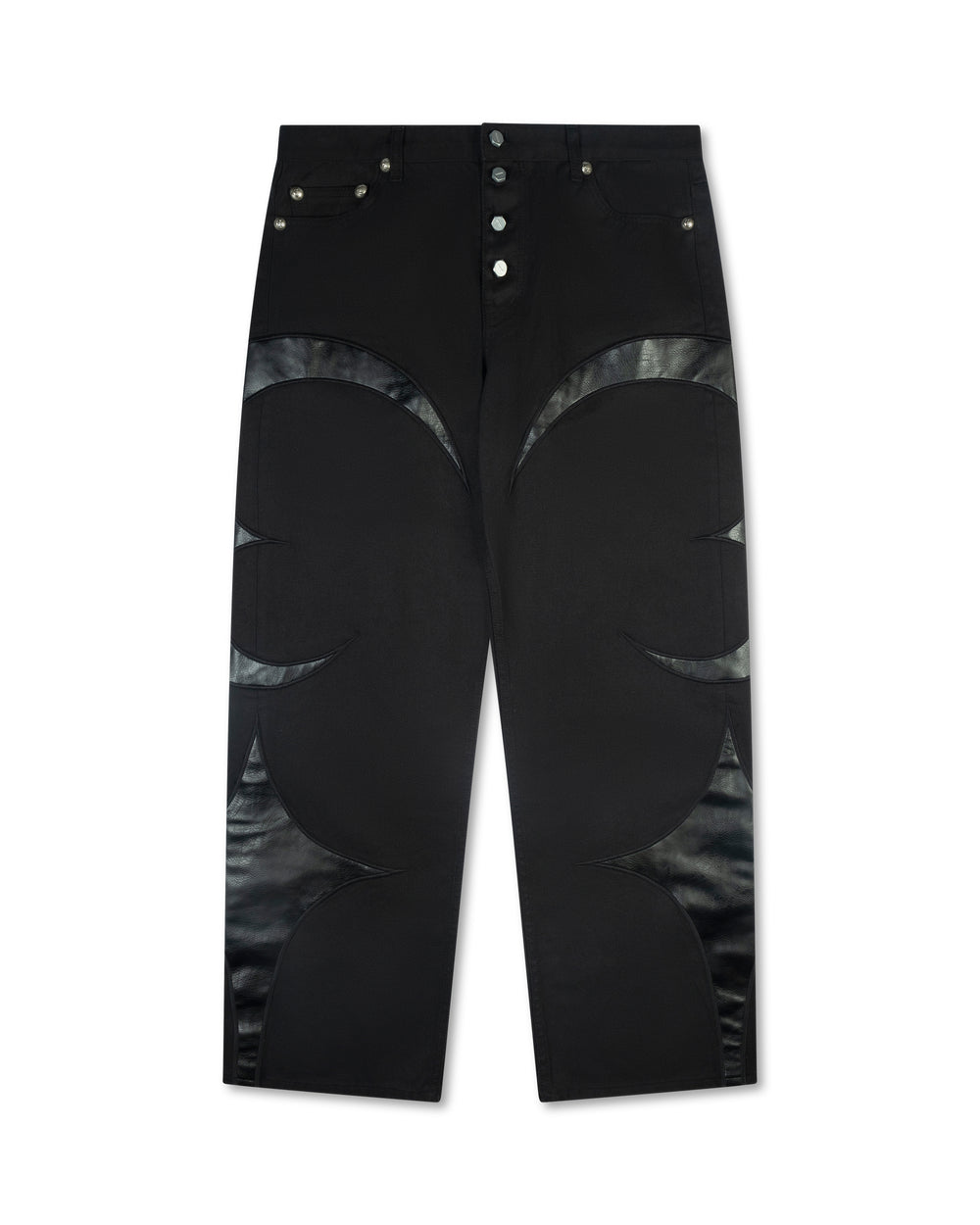 Thug Club TC Leather Washing Denim Pants Black