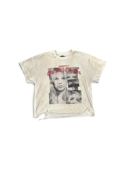 SEKRIT COMPLIMENTS TEE DIRTY VINTAGE WHITE