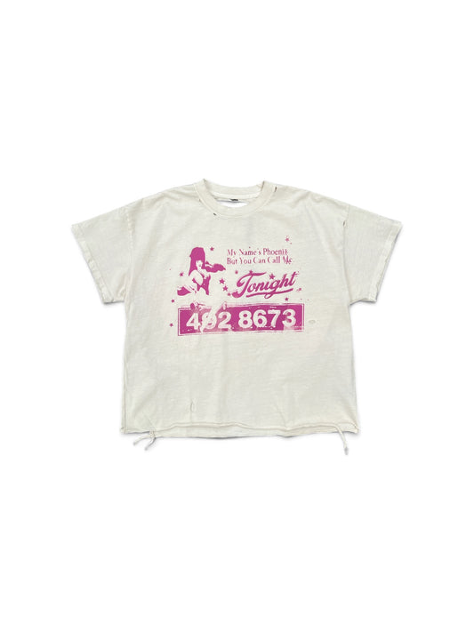 SEKRIT CALL ME TEE WHITE