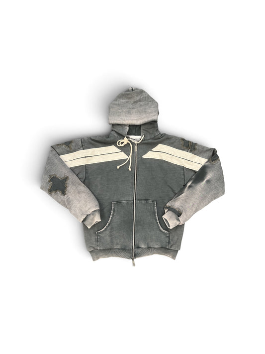 RIVINGTON CAMP FIRE PIOUS ZIP HOODIE WASHED BLACK