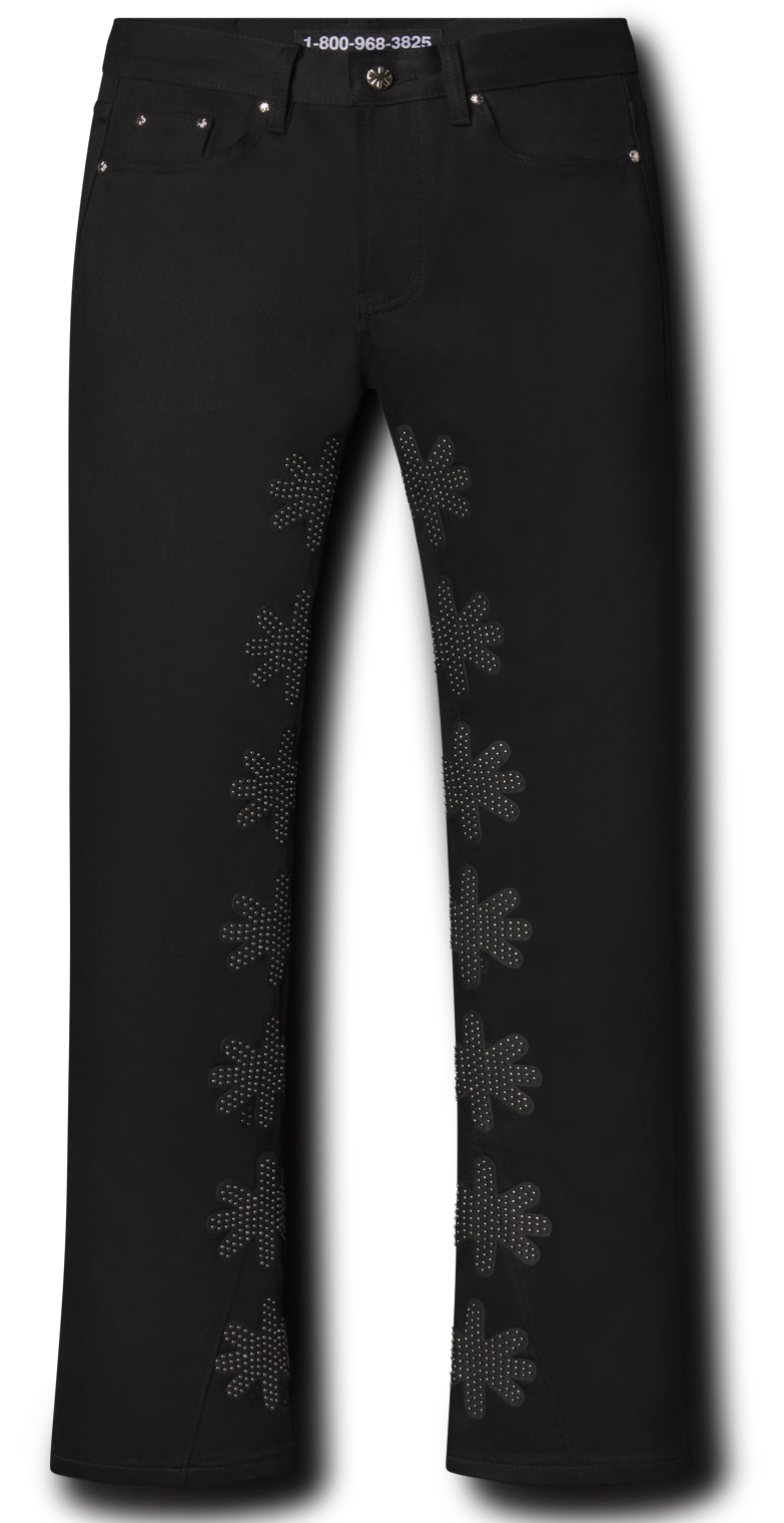 (COMPLEXCON) LOSTSHDWS Studded Sun Logo Denim Pant (BLACK)