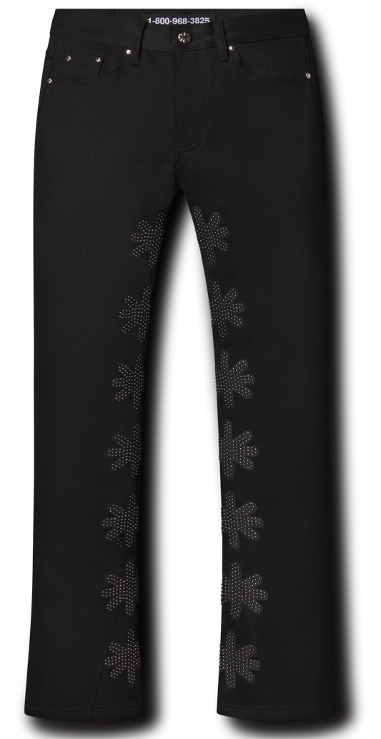 (COMPLEXCON) LOSTSHDWS Studded Sun Logo Denim Pant (BLACK)