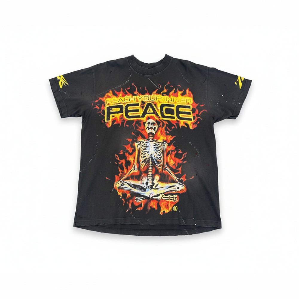 HELLSTAR INNER PEACE SKELETON T-SHIRT BLACK